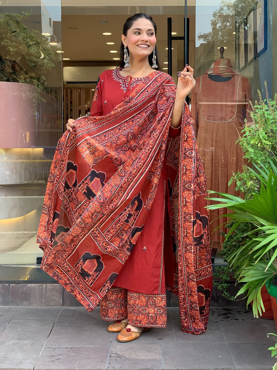 Premium Mul Cotton Kurta Pant and Dupatta Set