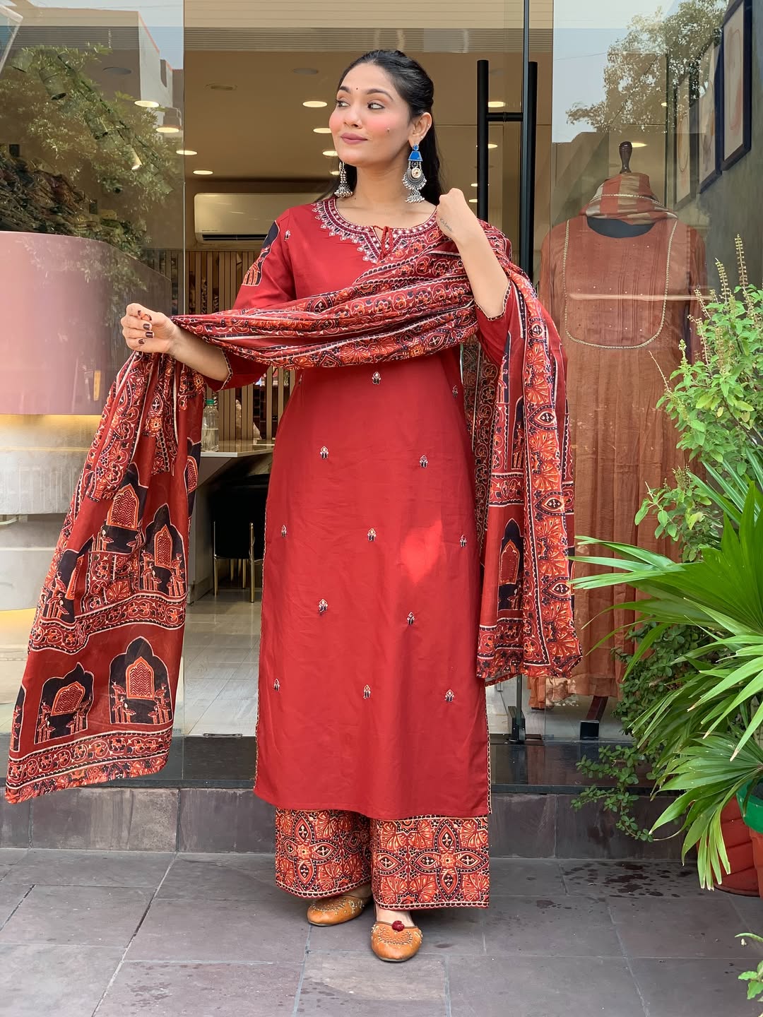 Premium Mul Cotton Kurta Pant and Dupatta Set